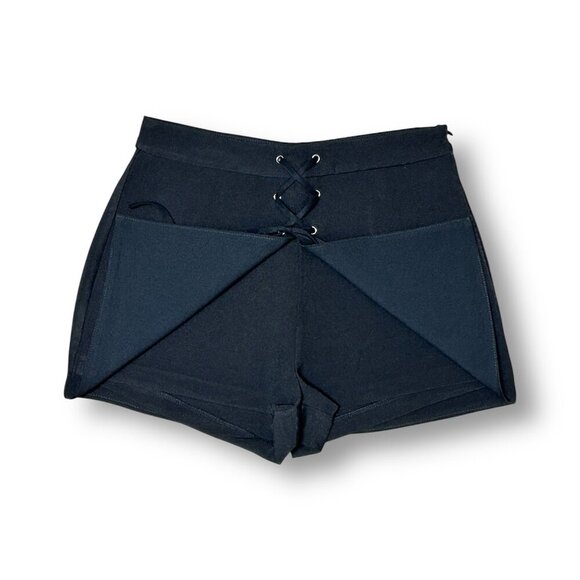 Anthropologie English Factory M Black Lace Up Skort Mini Preppy Whimsigoth Chic - Picture 3 of 8